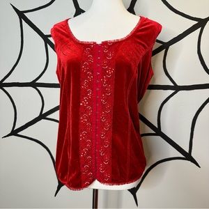 Cherry Red Vintage Top